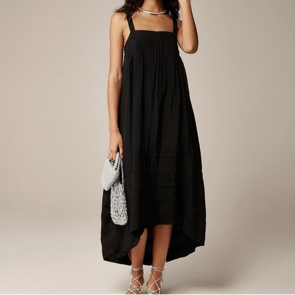 NWT J.Crew Pintuck Midi Dress In Drapey Organza sz L - Picture 4 of 13